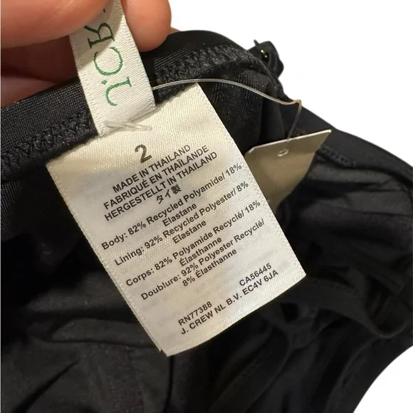 J CREW HERITAGE BALCONETTE ONE PIECE SWIMSUIT BLACK NEW W/TAGS SIZE  XS - Picture 6 of 8